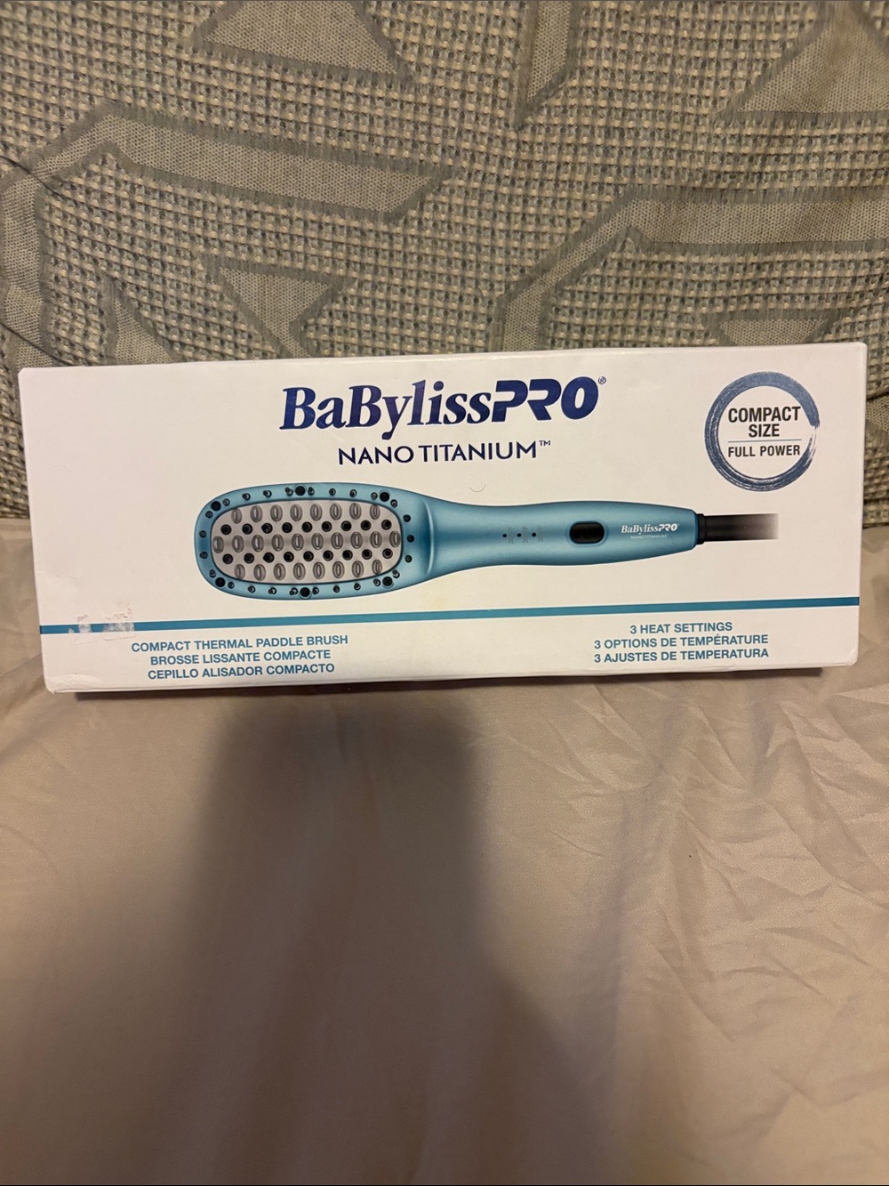 BaByliss Nano Titanium Paddle Brush - Teal and Black